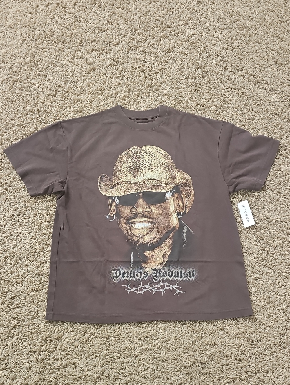 NWT Rodman Brand PacSun Dennis Headliner Graphic Tshirt Medium Tee 100% Cotton